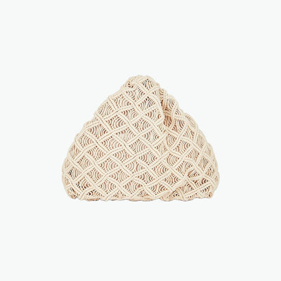 Cleobella 'Nia' Ivory Woven Textile Crochet Bag