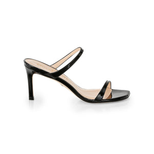 Stuart Weitzman 'Aleena' Black Patent Leather Mules Size 8