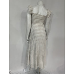L*Space 'Lucia Beach Fling' White Linen Midi Dress Size XS
