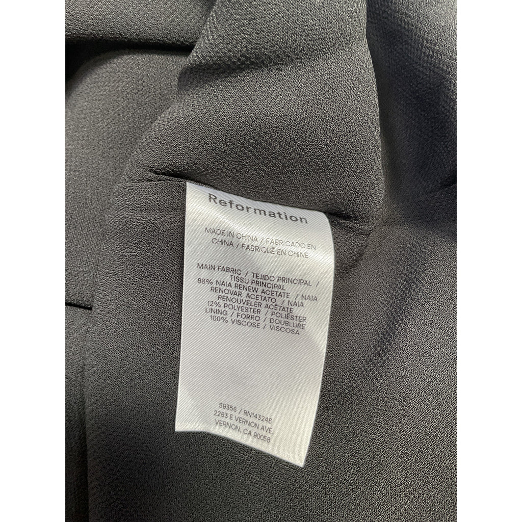 Reformation 'Maves' Black Acetate Dress Size XS