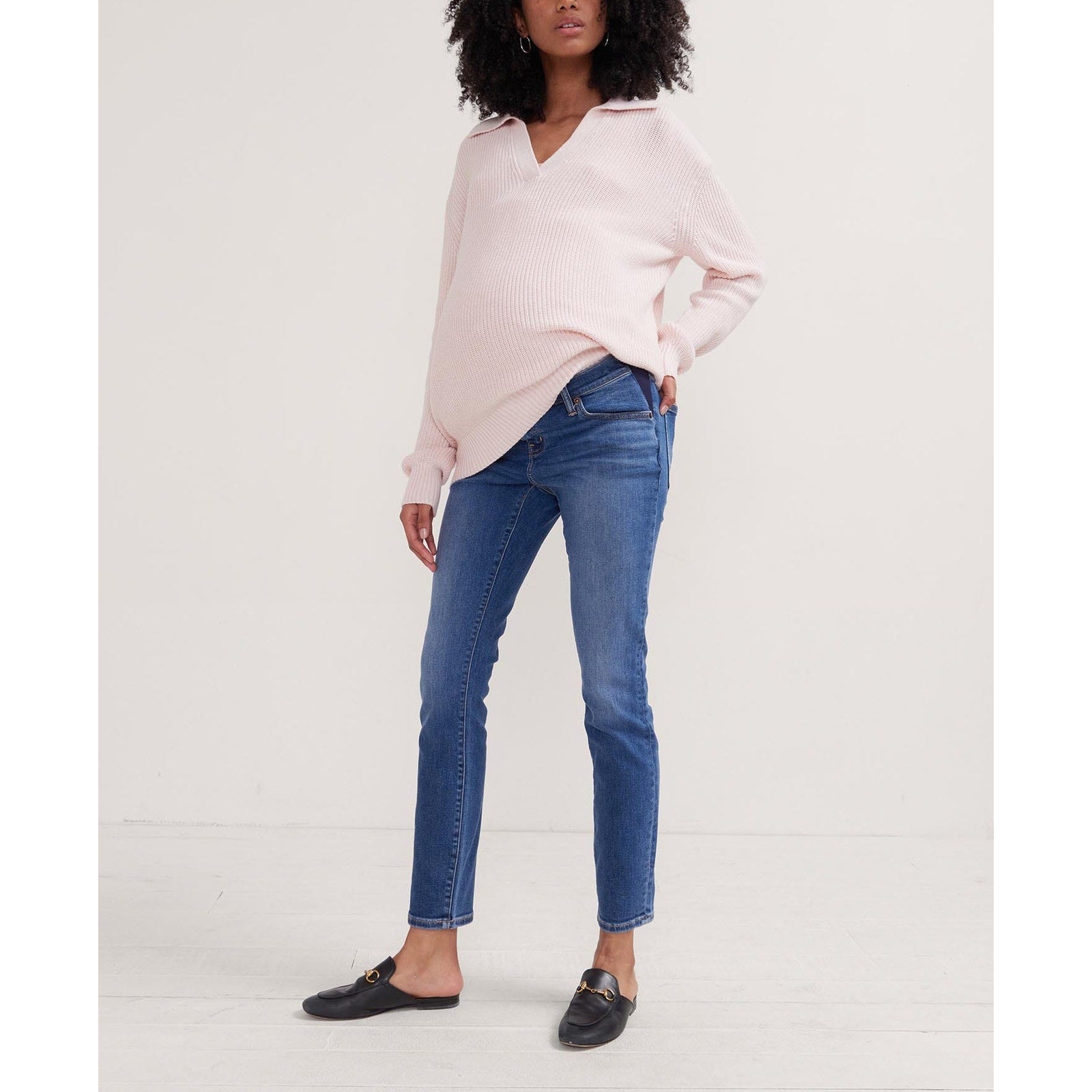 Hatch The Slim 'Maternity' Blue Denim Jean Size 27