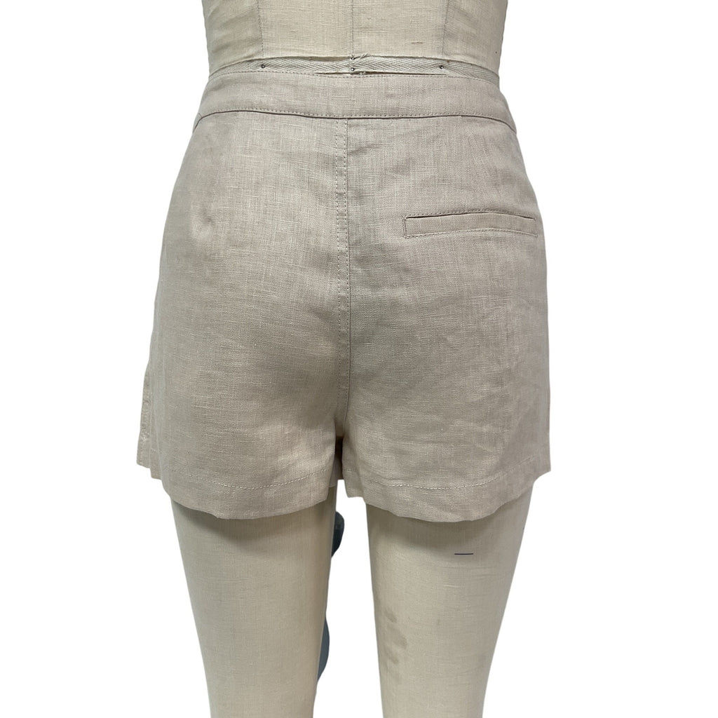 L'Academie 'Allana' Beige Linen Skort Size S