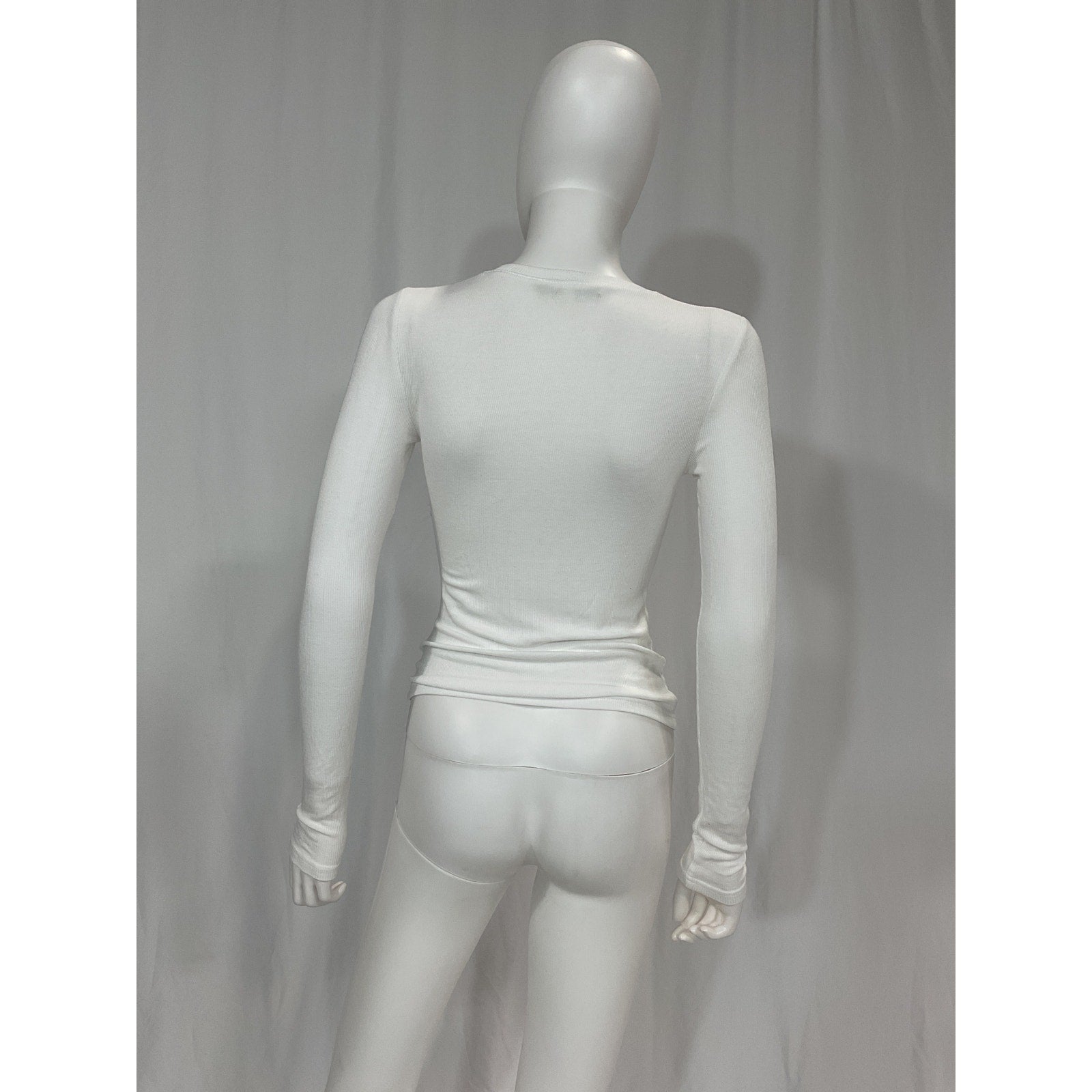 Favorite Daughter 'The Ribbed' White Long Sleeve Top Size XS
