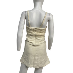L'Academie Chic Cream Lea Mini Dress Size XXS