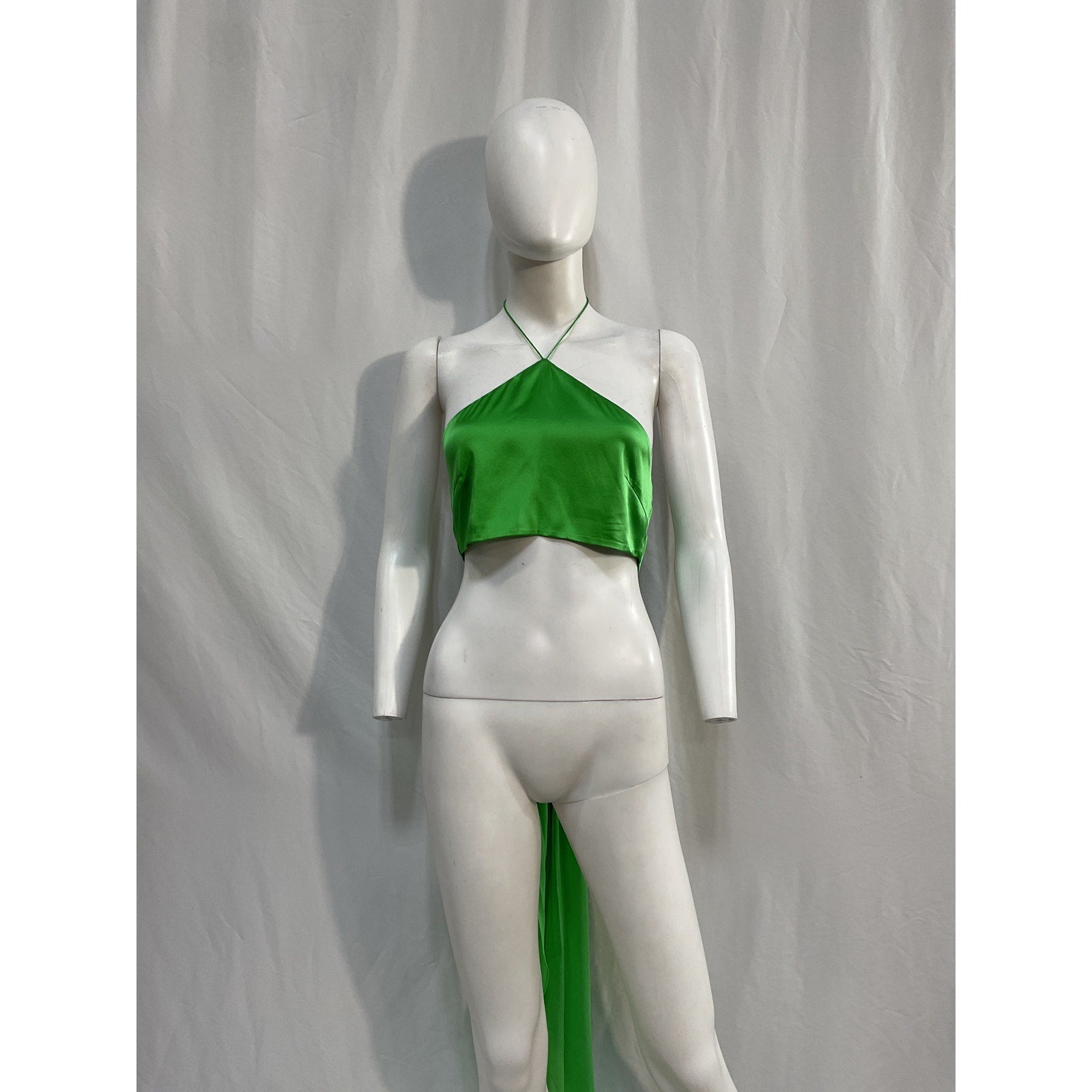Retrofete 'Mesta' Green Silk Top Size S