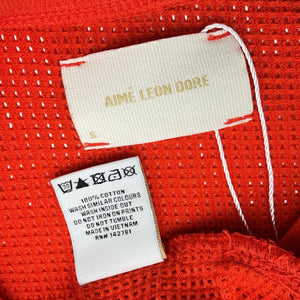 Aime Leon Dore Mesh Orange Moto Tee Size S
