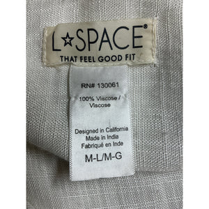 LSpace Belted Cream Barcelona Shirt Dress Size M / L