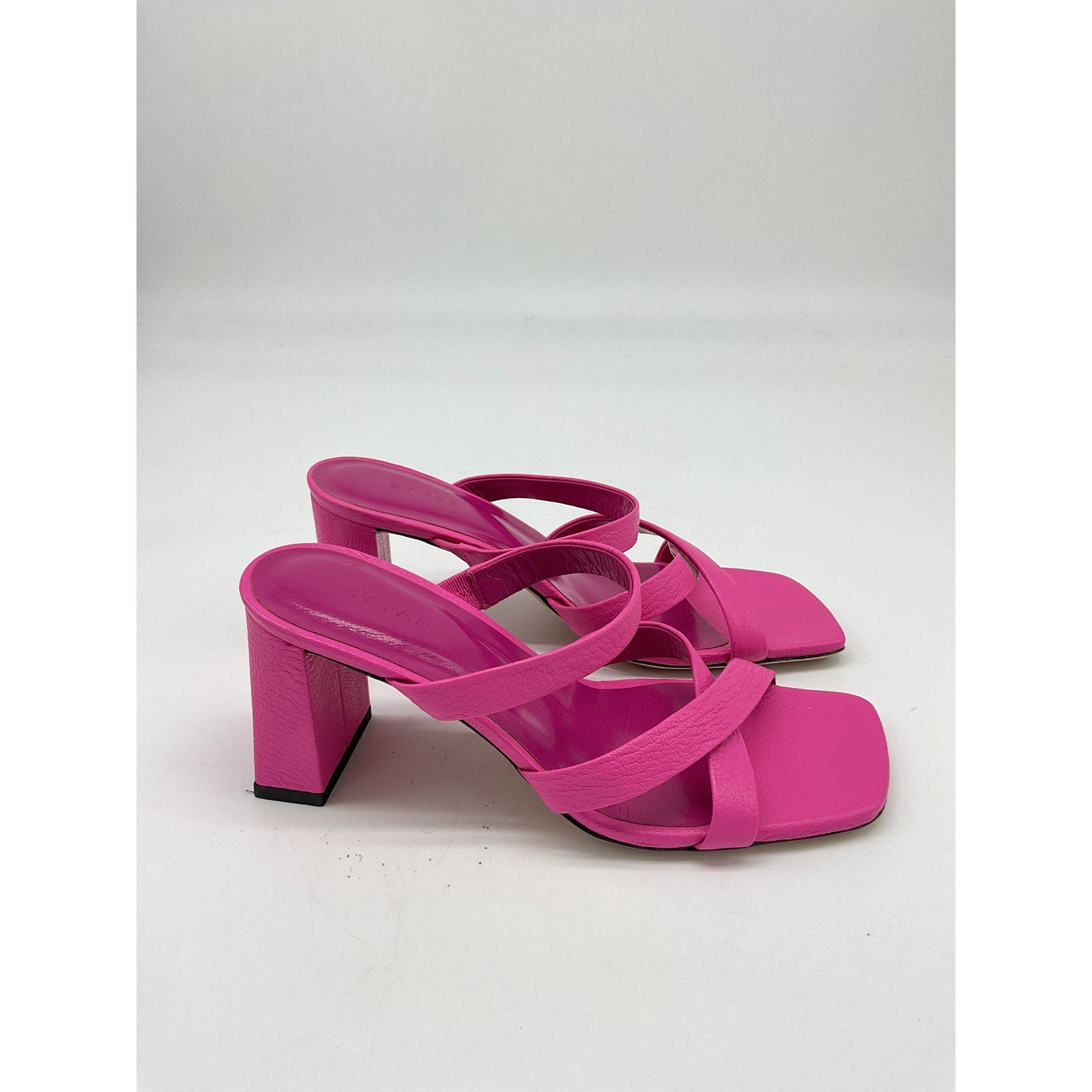 By Far 'Lenny' Pink Leather Sandals Size 36