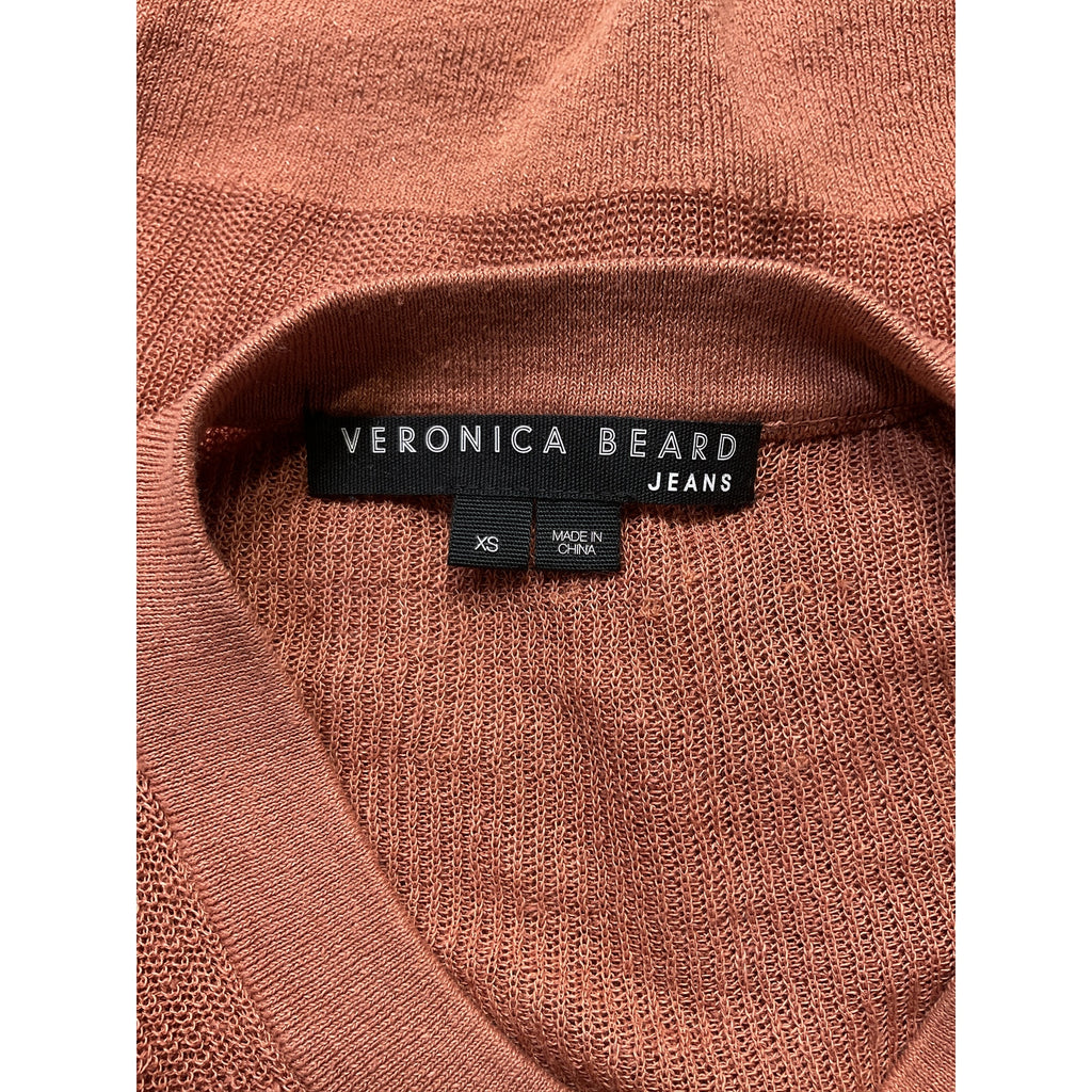 Veronica Beard 'Kellen' Brown Twist-Front Sleeveless Sweater Size XS