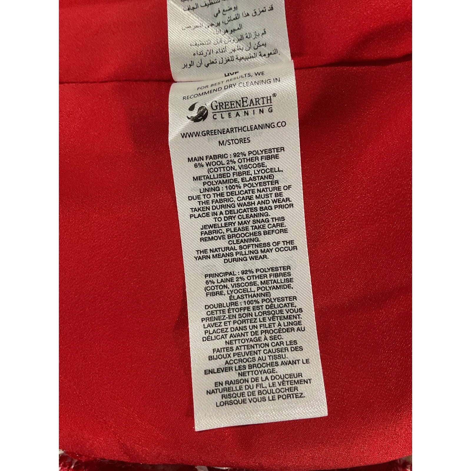Self-Portrait 'Check' Red Polyester  Mini Dress Size 6