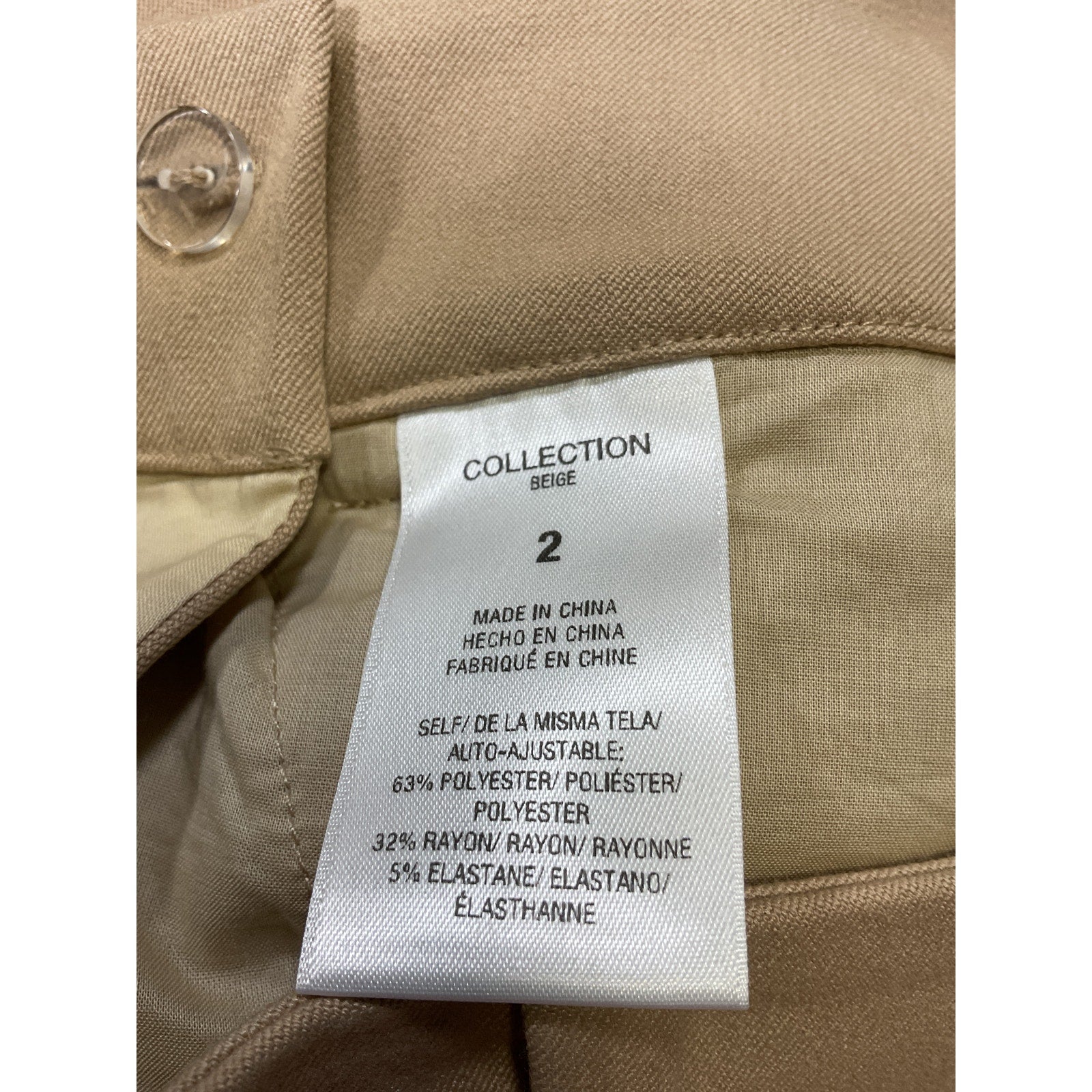 Favorite Daughter 'The Shortie' Beige Polyester  Favorite Pant Size 2