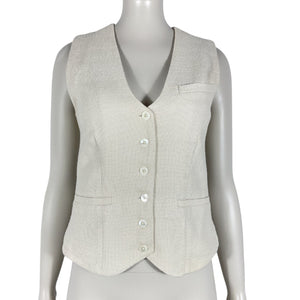Staud Tailored Sand Brett Vest Size S