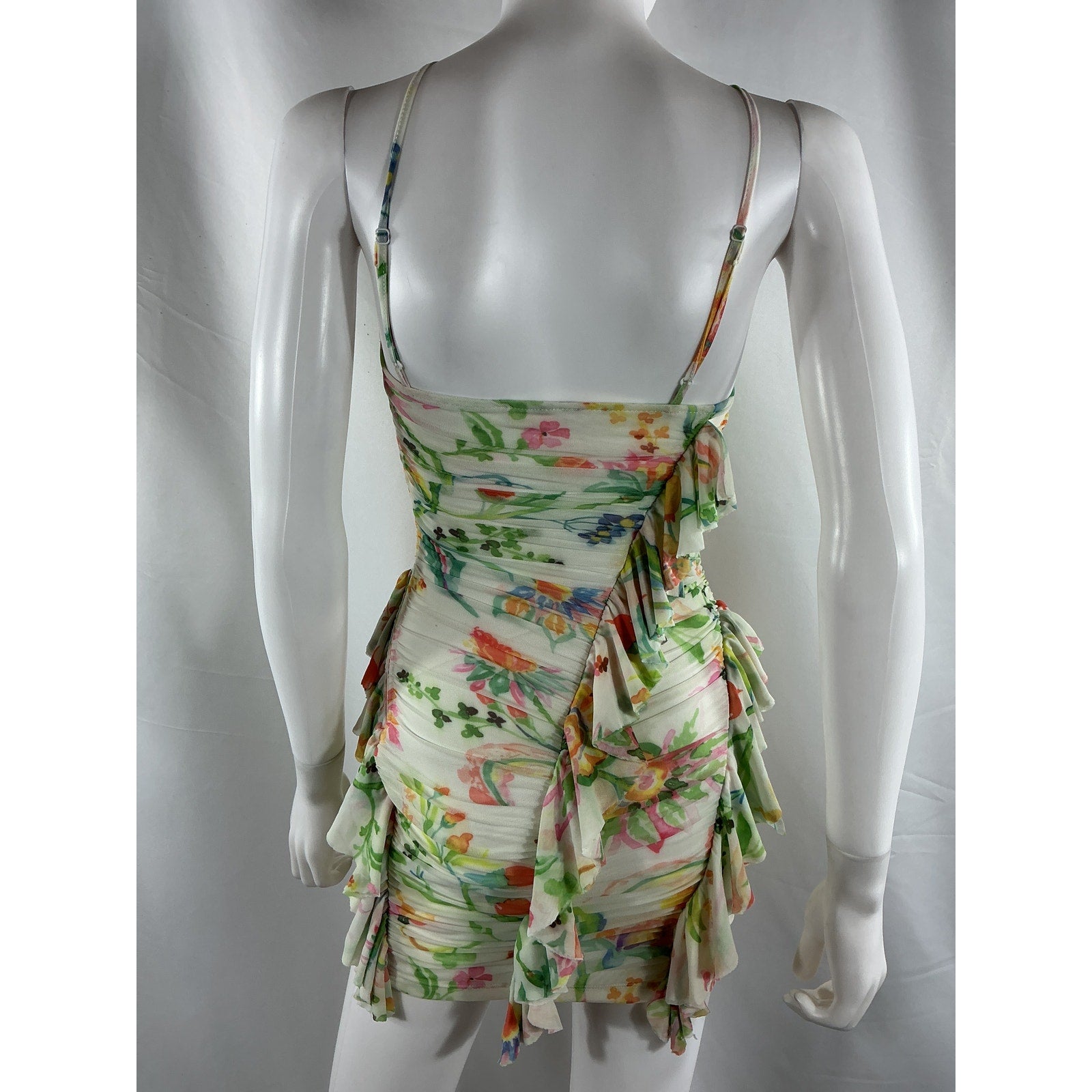 Rococo Sand White Nylon Mini Dress Size XXS