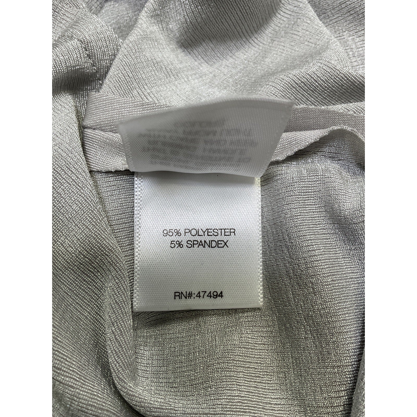 Norma Kamali Grey Polyester Cropped Slim Fit Long Sleeve Turtleneck Top Size S