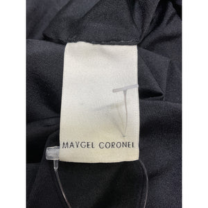 Maygel Coronel Elegant Black Heliconia Maxi Dress Size OS