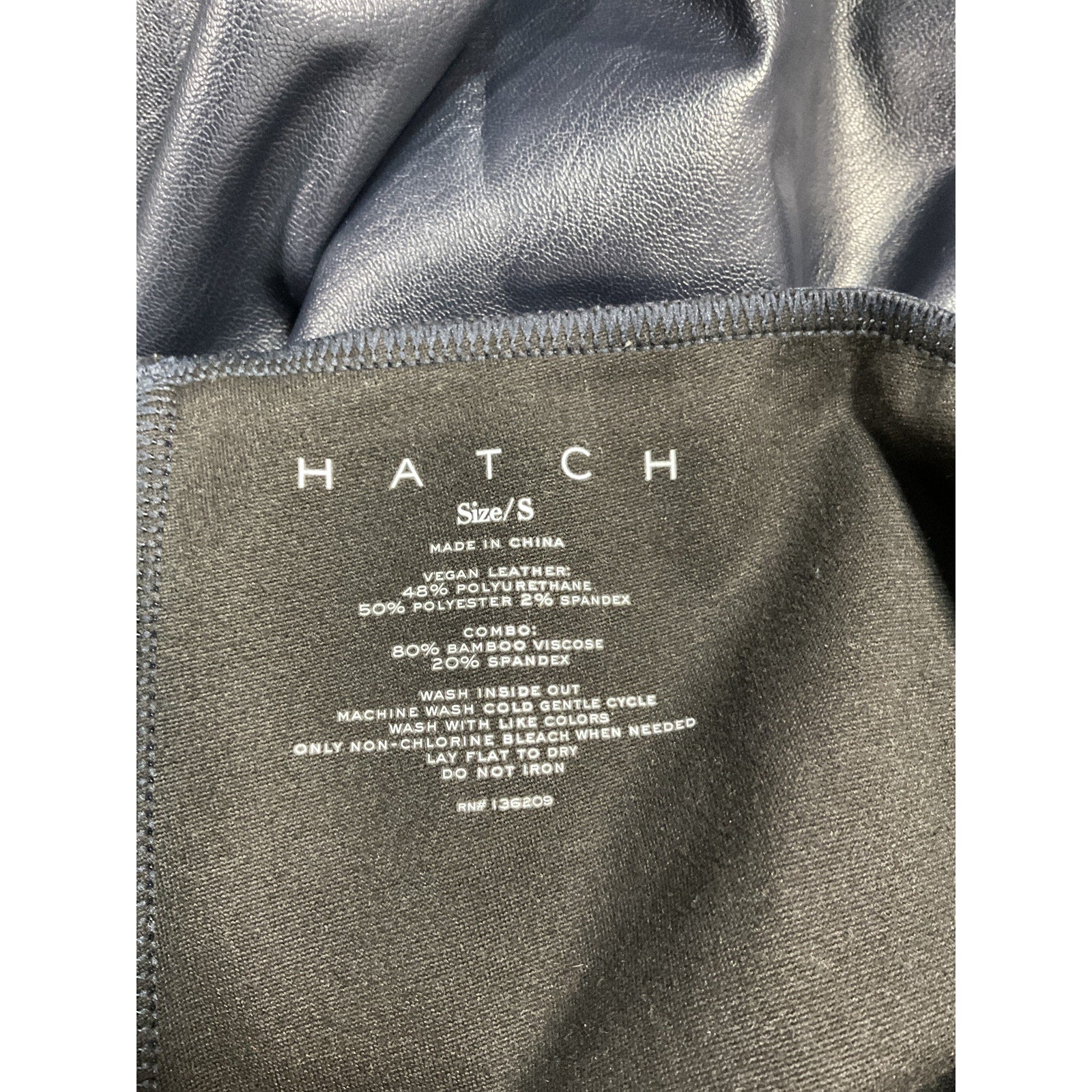 Hatch The Vegan Stretch Blue Polyester Crop Flare Pant Size S