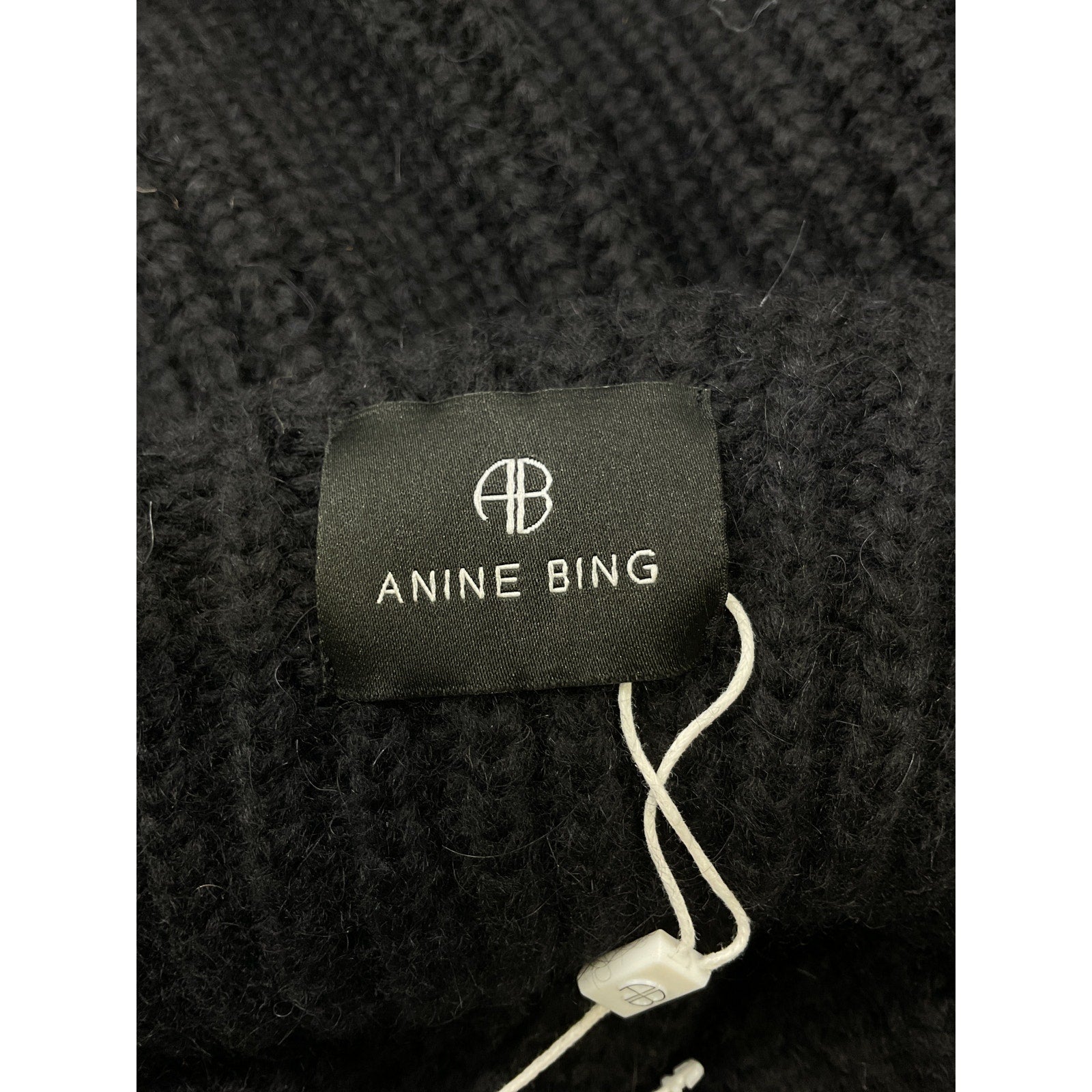 Anine Bing 'Sydney' Black Alpaca Sweater Size S