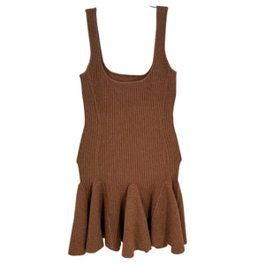 Retrofête Ribbed Brown Matson Knit Dress Size M