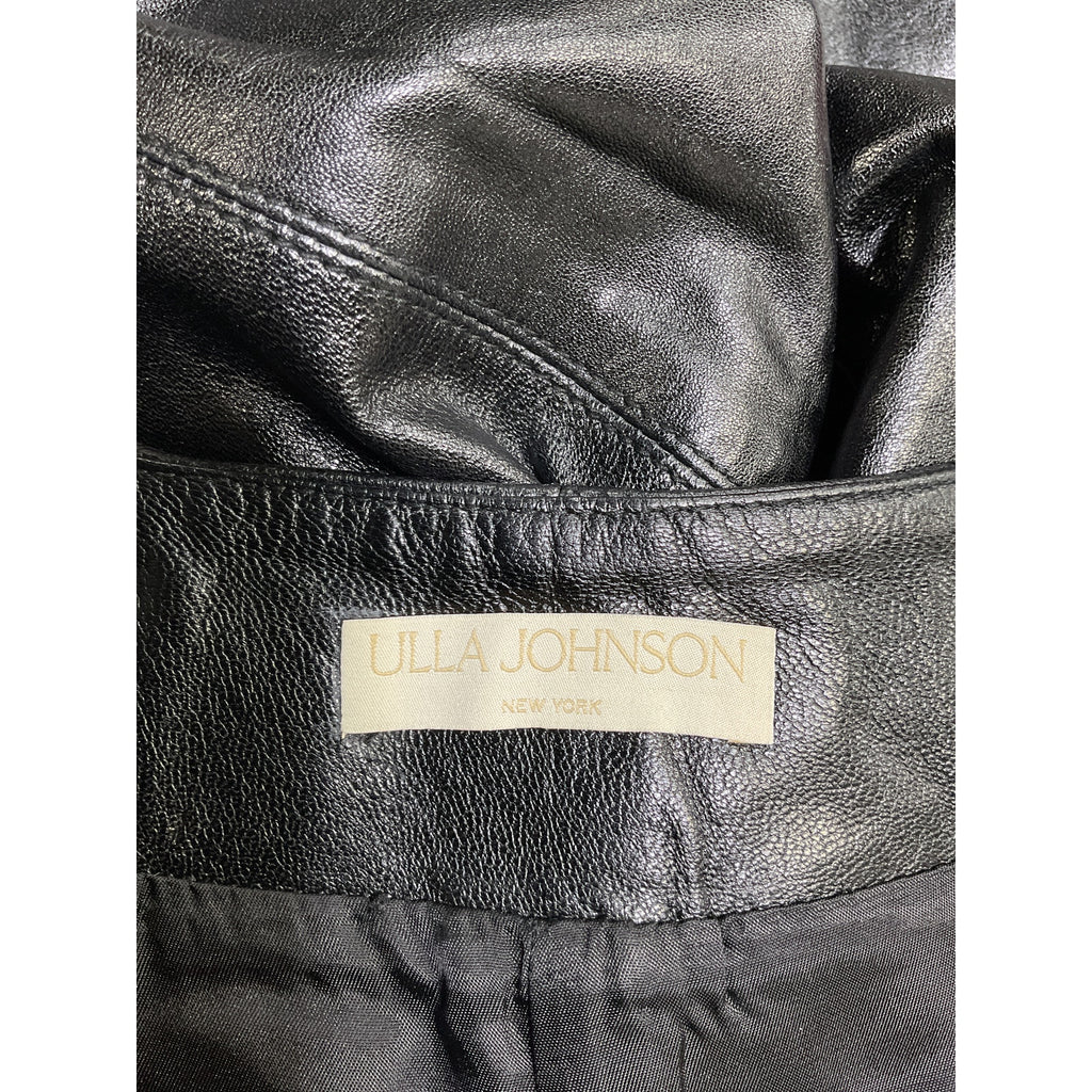 Ulla Johnson 'Cyrus' Black Leather Pant Size 2
