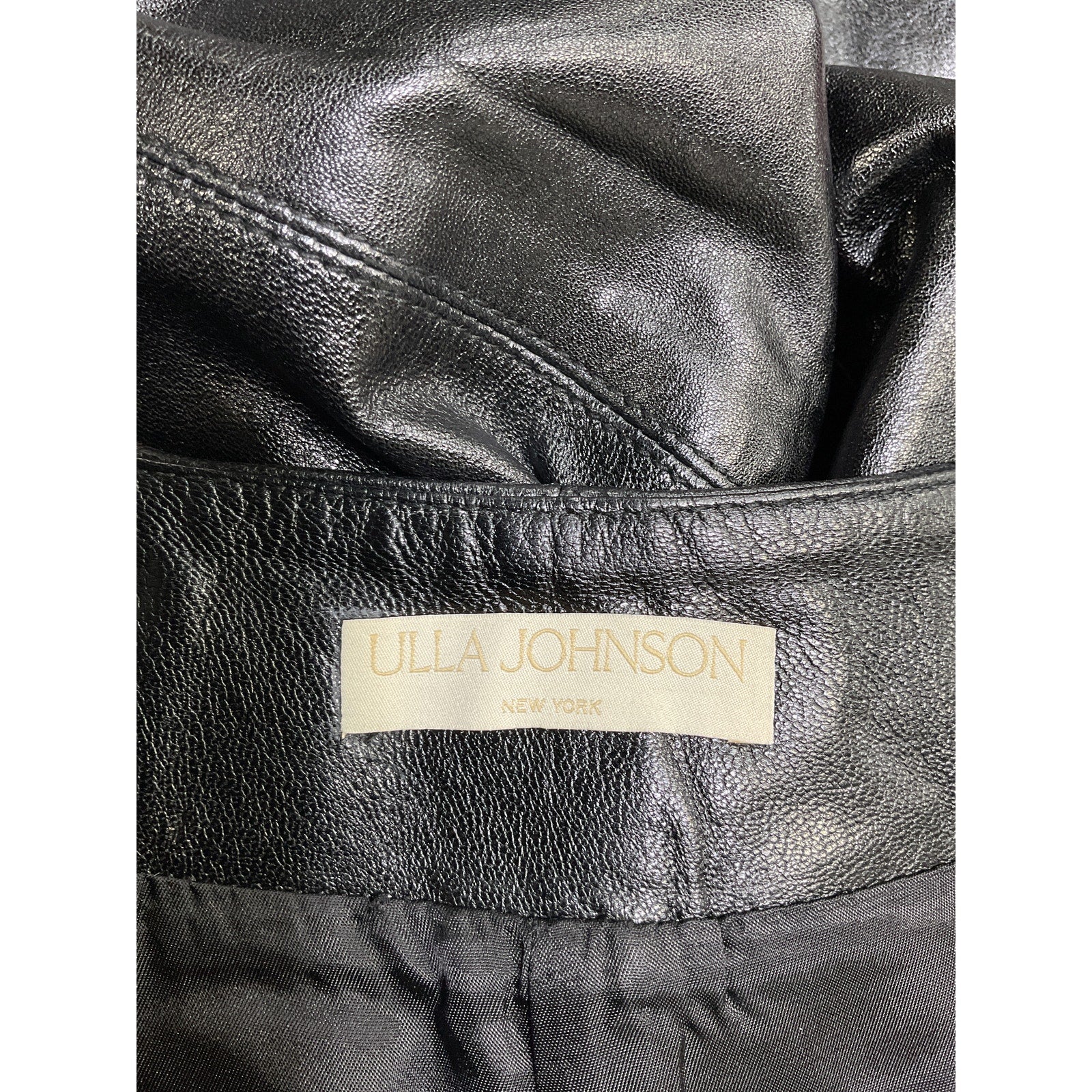 Ulla Johnson 'Cyrus' Black Leather Pant Size 2