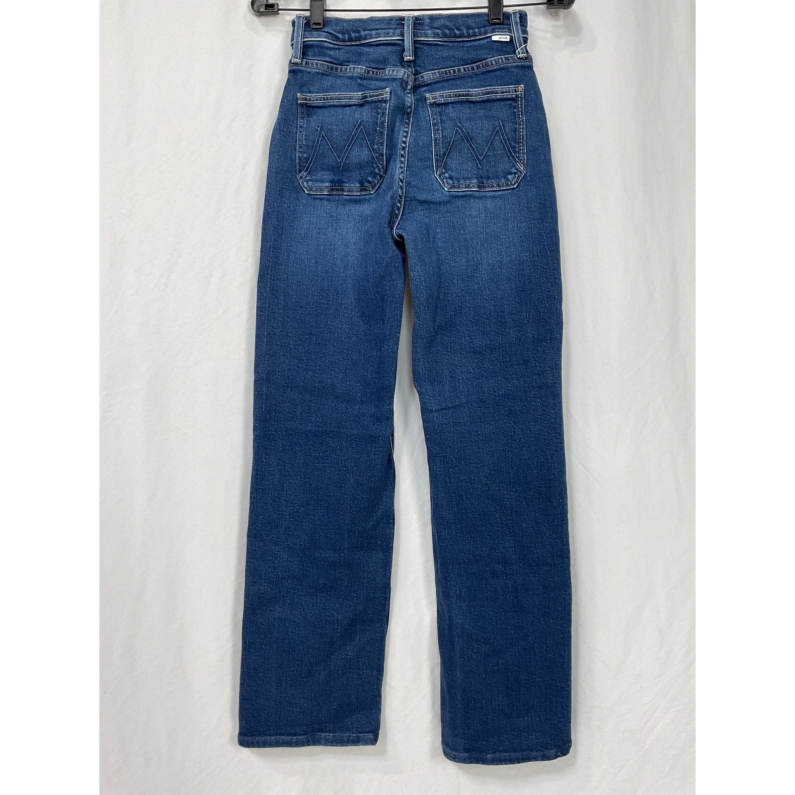 Mother Patch Pocket 'Rambler' Blue Cotton Zip Sneak Jeans Size 24