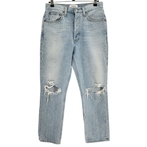 Agolde Distressed Blue Riley Denim Jeans Size 27