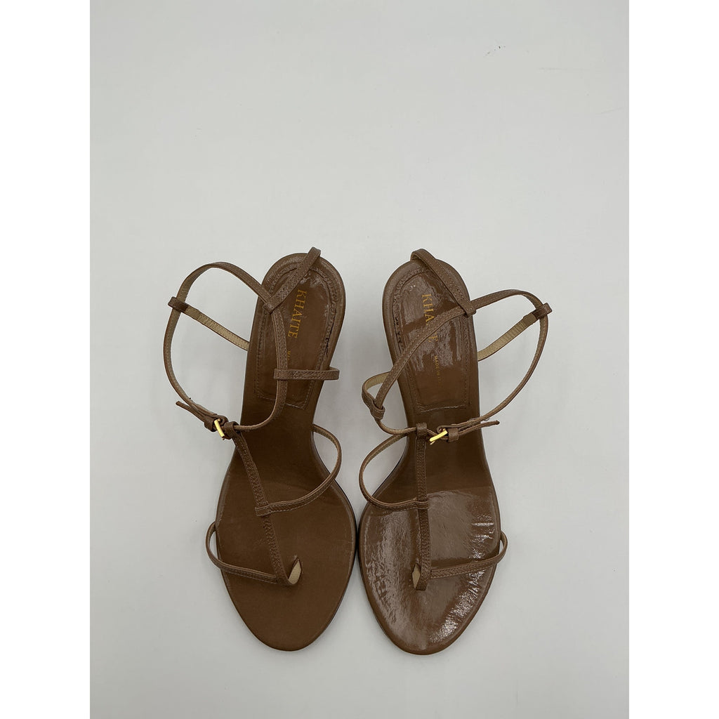 Khaite 'Jones' Tan Leather Sandals Size 6