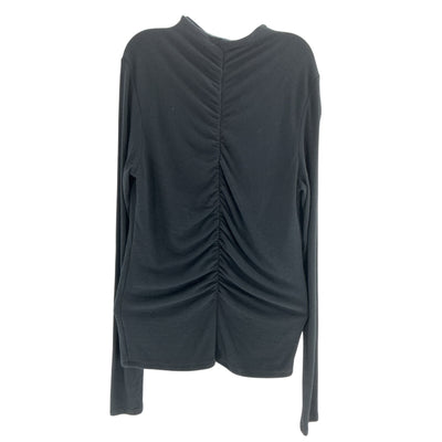 Veronica Beard Ruched Black Theresa Turtleneck Top Size S