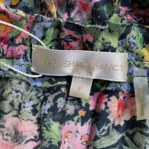 LoveShackFancy Romantic Yellow Popover Mini Dress Size Petit