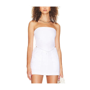 Faithfull The Brand 'La Loza' White Linen Top Size M