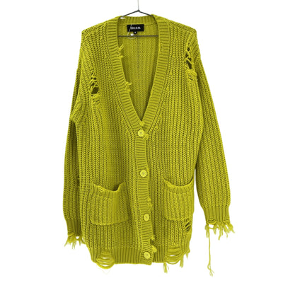 Ser.O.Ya Distressed Green Florence Cardigan Size S