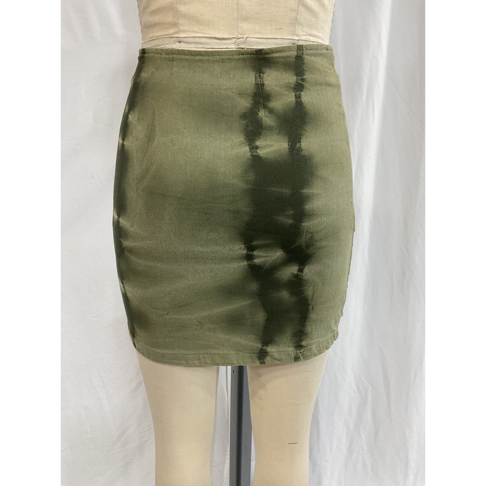 Retrofete 'Willa' Green Cotton Twill Skirt Size XS
