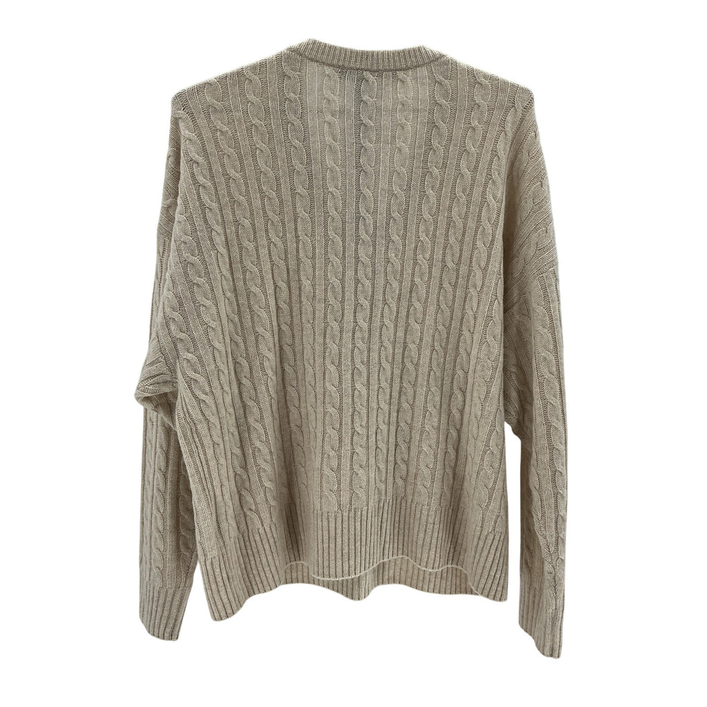 Jenni Kayne 'Nell' Beige Wool V-Neck Sweater Size S