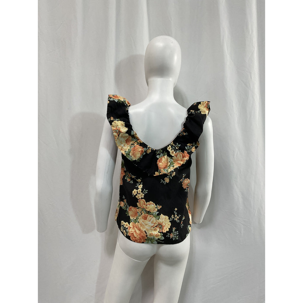 S�zane 'Gold' Black Blouse Size 34