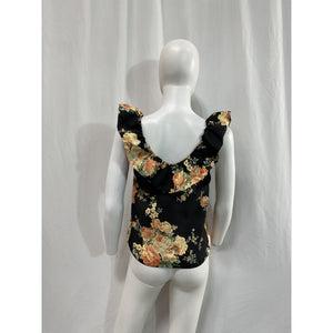 Sézane 'Gold' Black Blouse Size 34