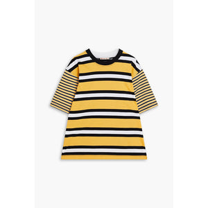 Marni Striped Yellow Cotton-Jersey Short Sleeve T-Shirt Size S