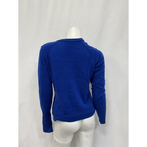 Autumn Cashmere 'Undone Edge' Blue Crewneck Size M