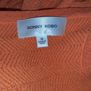 Ronny Kobo Chic Orange Daylann Dress Size M