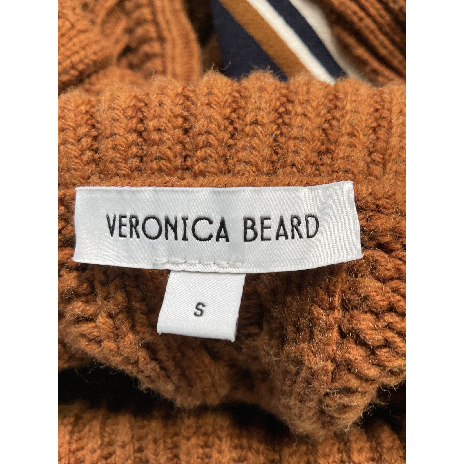 Veronica Beard 'Maril' Brown Lambswool Turtleneck Size S