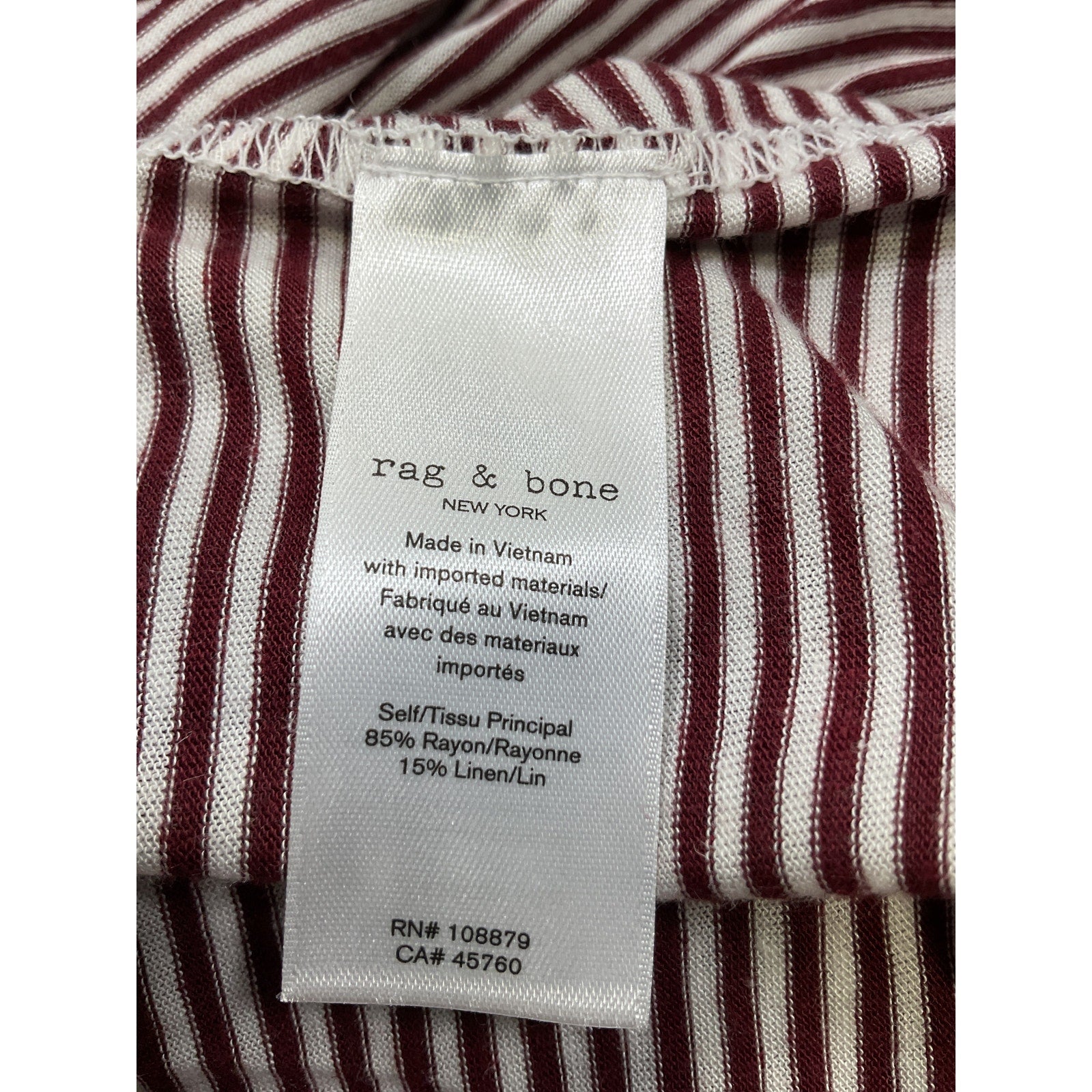 Rag & Bone 'Michal' Red Rayon Tank Top Size S