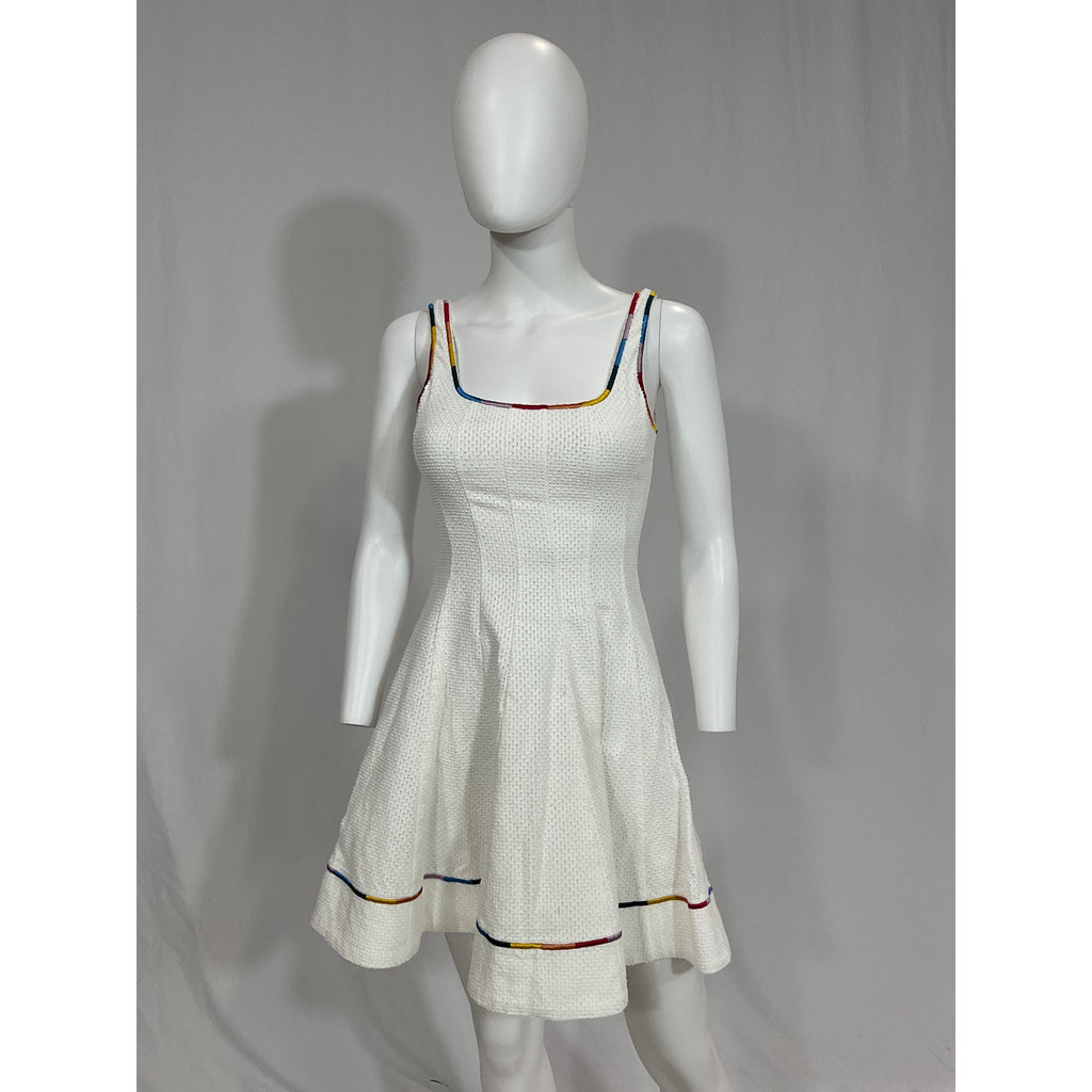 Staud Mini 'Wells' White Scoop Neck Dress Size 0 - NWT