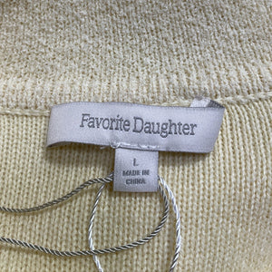 Favorite Daughter Knit Yellow Annabel Jacket Size L NWT