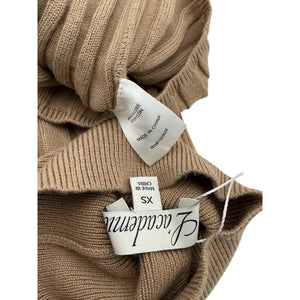 L'Academie Ribbed Tan Turtleneck Tank Size XS