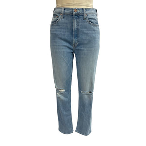 Mother High Rise Skinny Distressed Dreamer Rider Denim Jeans Size 29