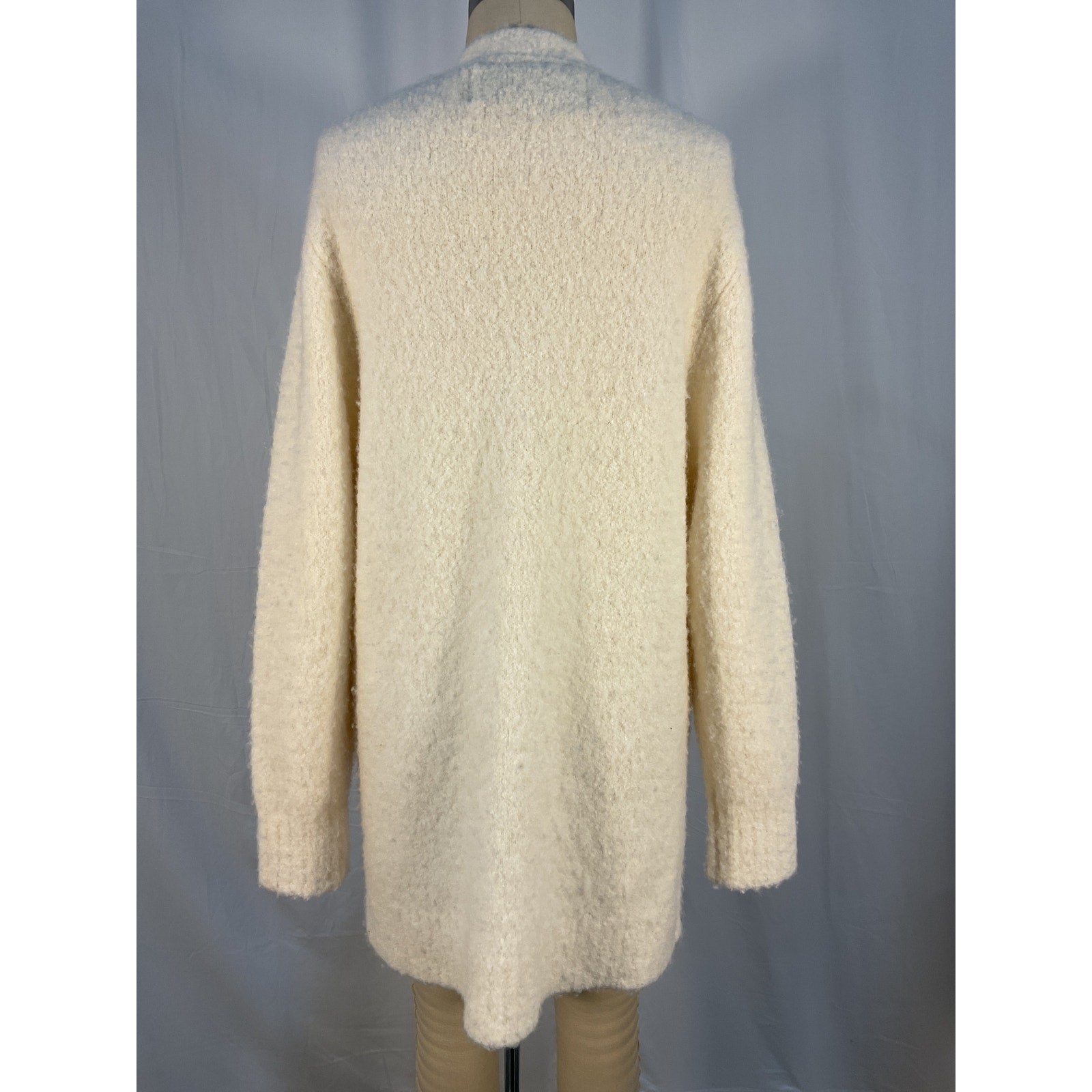 Shoreditch Ski 'Club' White Roxy Long Cardigan Size S
