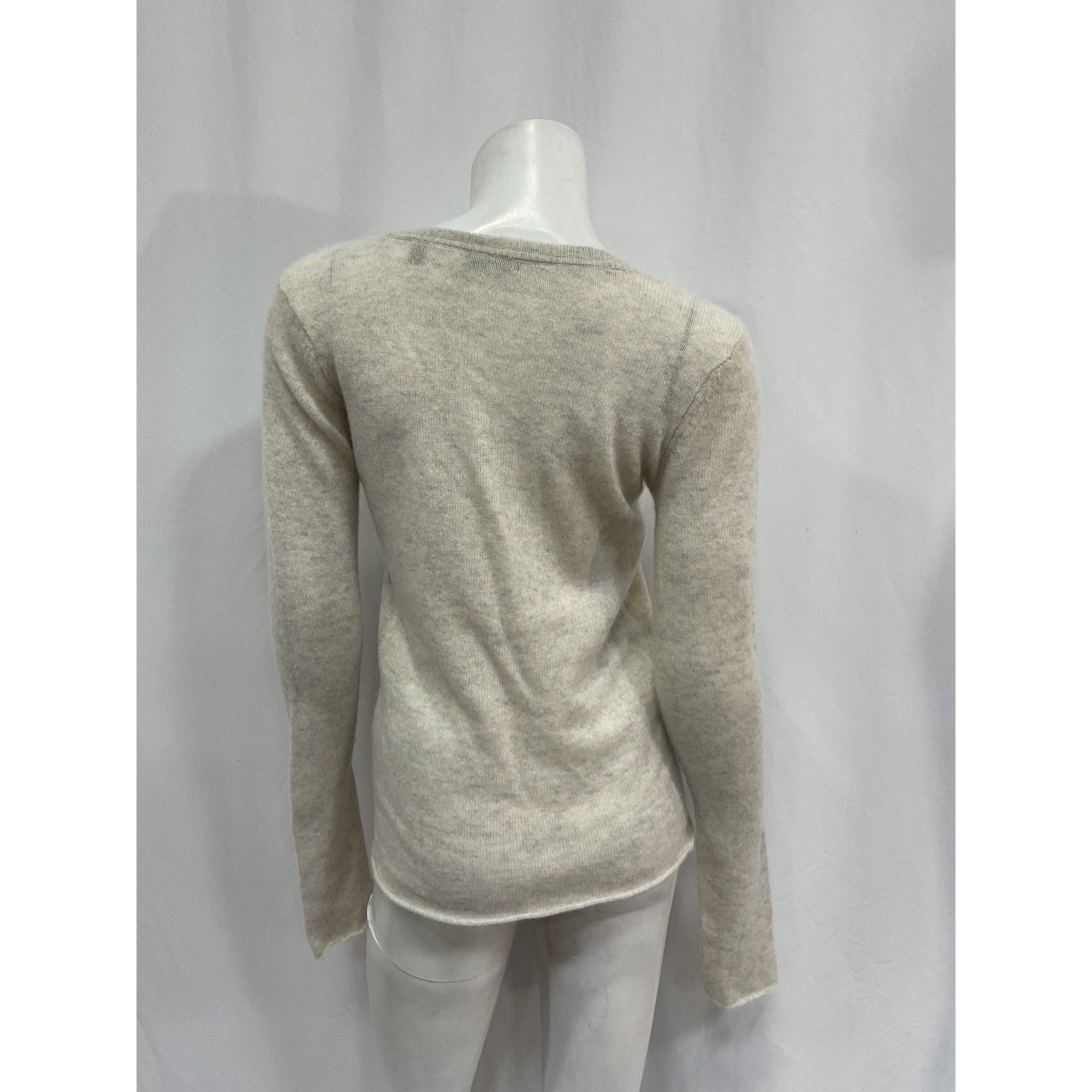 Atm Anthony Thomas 'Melillo' White Cashmere Cashmere V-Neck Sweater Size XS