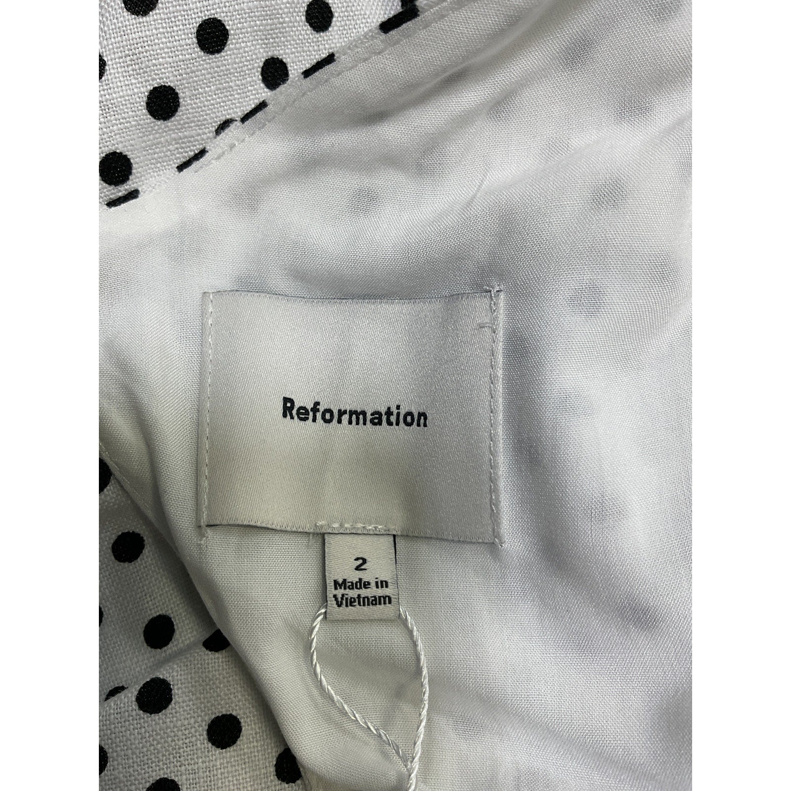 Reformation 'Reese' White Linen Top Size 2