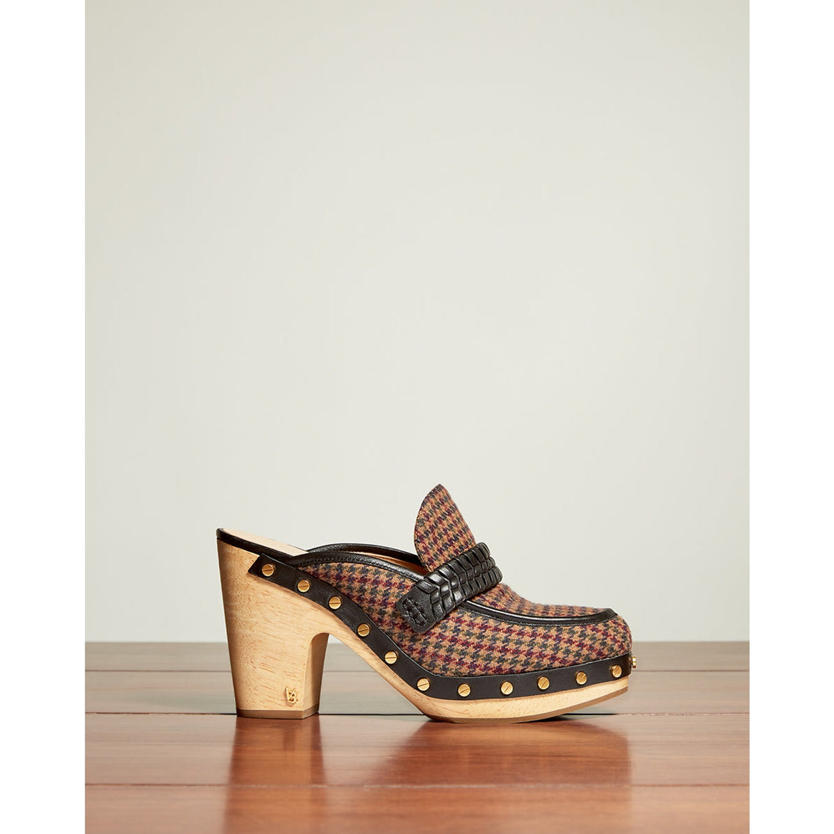 Veronica Beard 'Delia' Brown Leather Clog Shoe Size 7