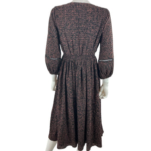 Hatch Elegant Black Pink Resort Floral Victoria Dress Size 2