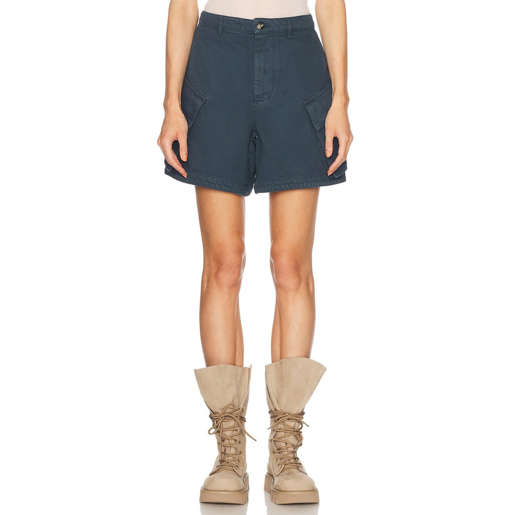 J.W. Anderson Blue Cotton High Waisted Cargo Short Size 4